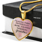 Gift for Grandma Heart Charm Necklace
