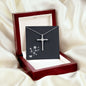 White Gold CZ Cross Pendant Necklace