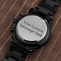Black Chronograph Watch | Personalized Engraving