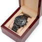 Black Chronograph Watch | Personalized Engraving