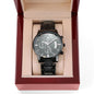 Black Chronograph Watch | Personalized Engraving