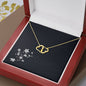 Everlasting Love Hearts Gold Pendant with Diamonds Necklace
