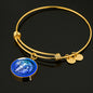 Jesus On Cross Charm with Adjustable Bangle Bracelet
