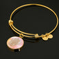 Hand Of Fatima Charm with Adjustable Bangle Bracelet