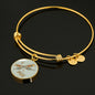 "Be Unique" Dragonfly Charm with Adjustable Bangle Bracelet