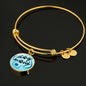 Dog Mom Charm with Adjustable Bangle Bracelet