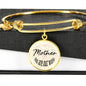 Mother, You Are Our World Charm with Adjustable Bangle Bracelet
