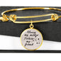 Always My Mother Forever My Friend Charm with Adjustable Bangle Bracelet