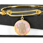 Hand Of Fatima Charm with Adjustable Bangle Bracelet