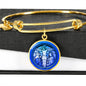 Jesus On Cross Charm with Adjustable Bangle Bracelet