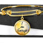 "I Am Enough" Charm with Bangle Bracelet