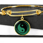 Yin Yang Symbol Charm with Bangle Bracelet