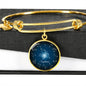 Sagittarius Zodiac Sign Charm with Bangle Bracelet