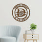 Family Name - Split Letter - Custom Metal Art Hanging