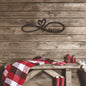 Infinity Couples Name Metal Sign | Indoor or Outdoor Wall Hanging Art | Wedding Gift