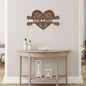 Lovely Heart Name Monogram Metal Wall Hanging | Indoor or Outdoor Art | Wedding Anniversary Gift