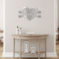 Lovely Heart Name Monogram Metal Wall Hanging | Indoor or Outdoor Art | Wedding Anniversary Gift