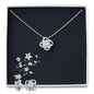 Love Knot Diamond Pendant & Earring Set
