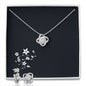 Love Knot Diamond Pendant & Earring Set