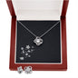 Love Knot Diamond Pendant & Earring Set