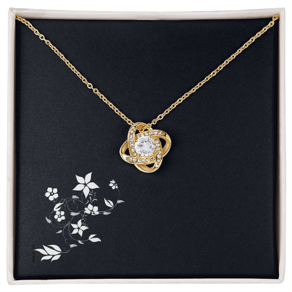 Love Knot Diamond Pendant Necklace