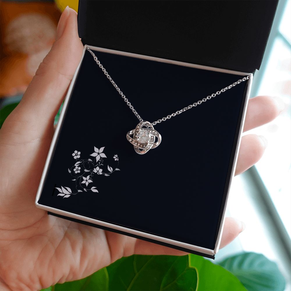 Love Knot Diamond Pendant Necklace