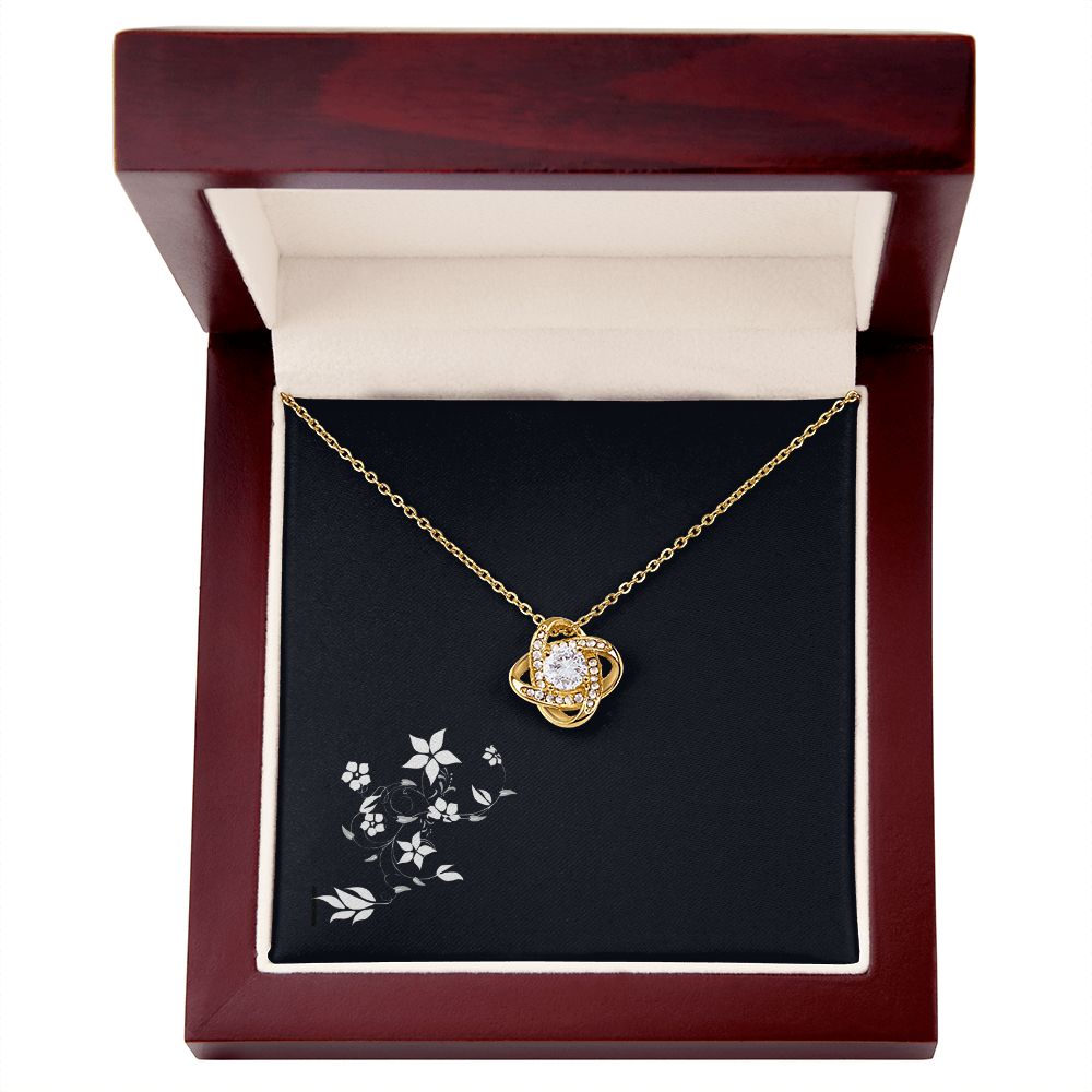 Love Knot Diamond Pendant Necklace