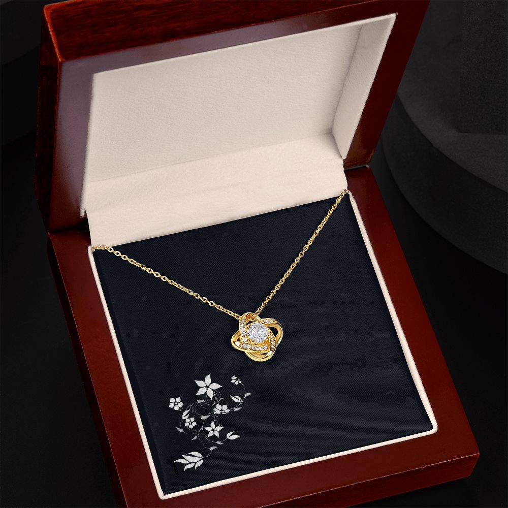 Love Knot Diamond Pendant Necklace