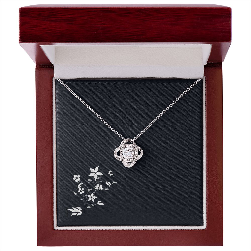Love Knot Diamond Pendant Necklace