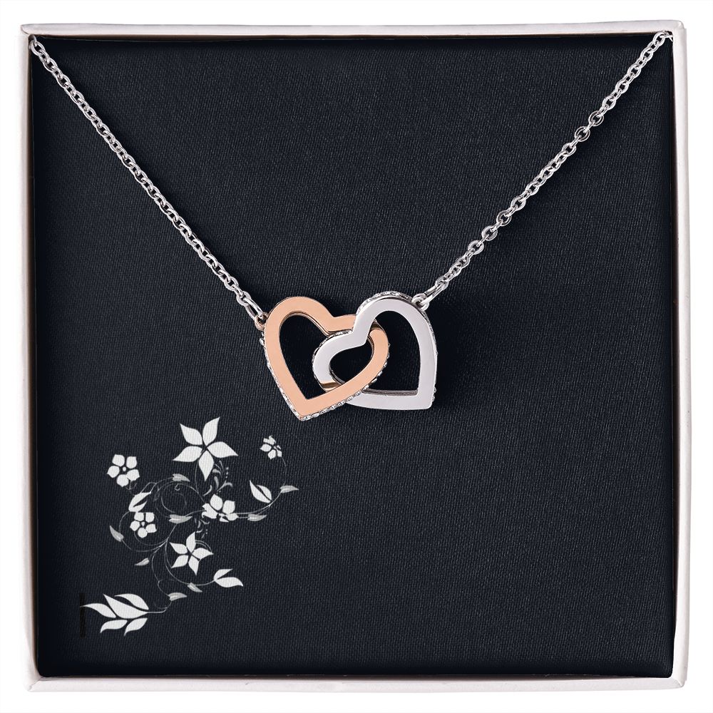 Interlocking Never-Ending Love Hearts Pendant Necklace