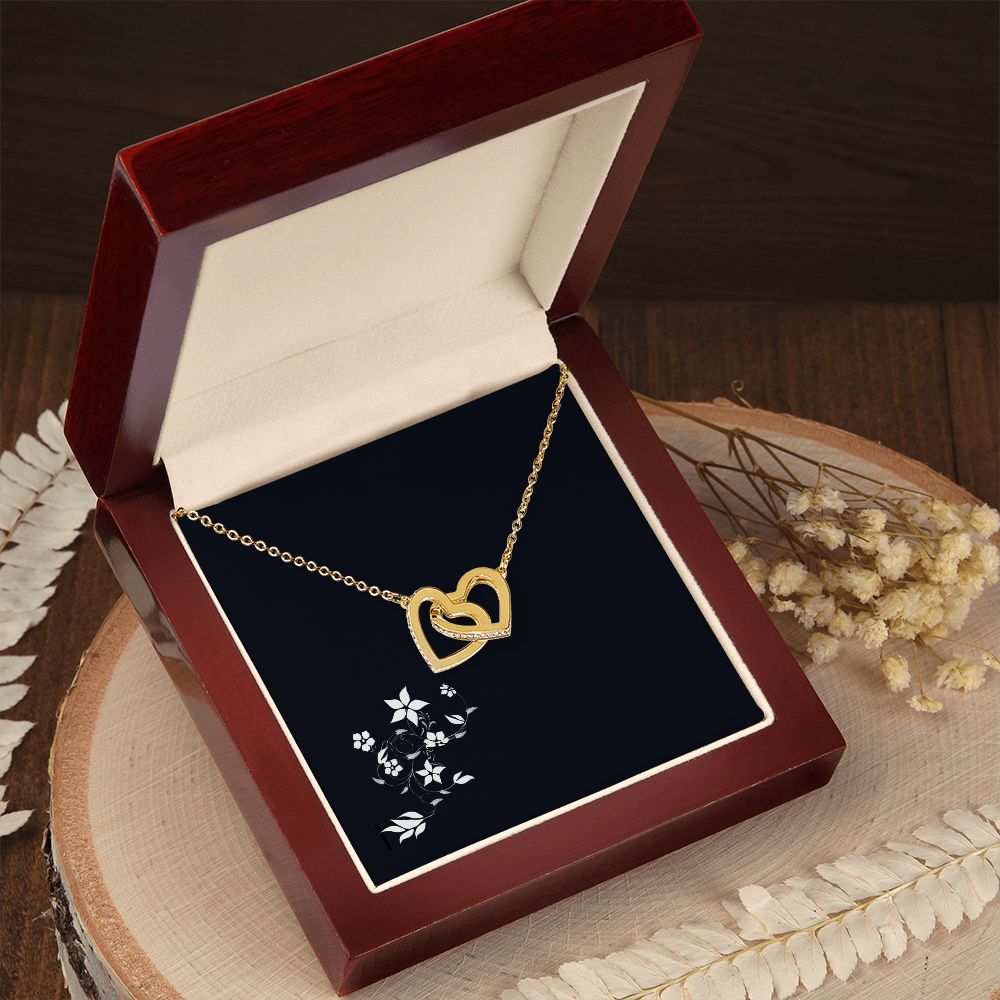 Interlocking Never-Ending Love Hearts Pendant Necklace