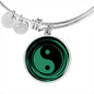 Yin Yang Symbol Charm with Bangle Bracelet