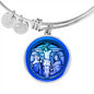 Jesus On Cross Charm with Adjustable Bangle Bracelet
