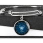 Taurus Zodiac Sign Charm with Bangle Bracelet