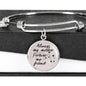Always My Mother Forever My Friend Charm with Adjustable Bangle Bracelet