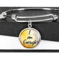 "I Am Enough" Charm with Bangle Bracelet