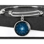 Sagittarius Zodiac Sign Charm with Bangle Bracelet