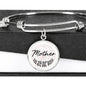 Mother, You Are Our World Charm with Adjustable Bangle Bracelet