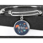 "Ocean Child" Charm with Adjustable Bangle Bracelet
