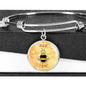 "Bee Zen" Charm with Adjustable Bangle Bracelet