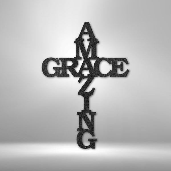 Amazing Grace | Metal Sign | Indoor or Outdoor Wall Hanging