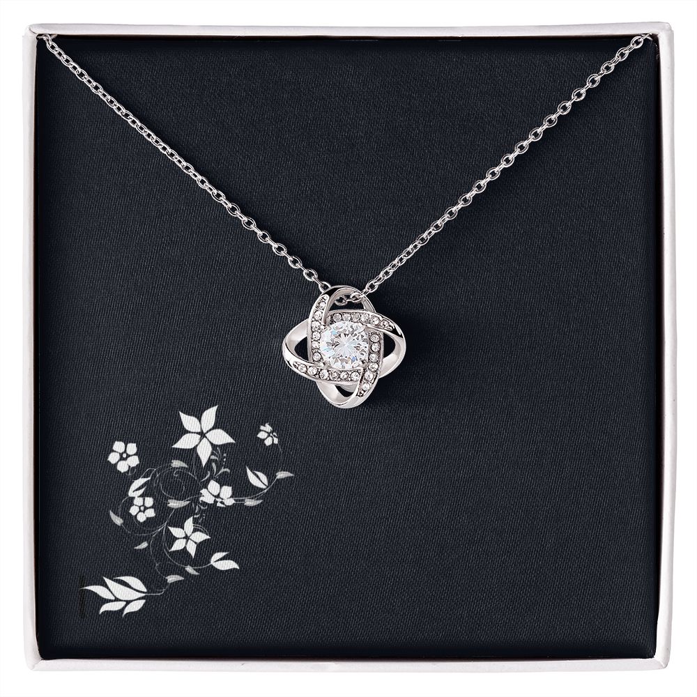 Love Knot Diamond Pendant Necklace