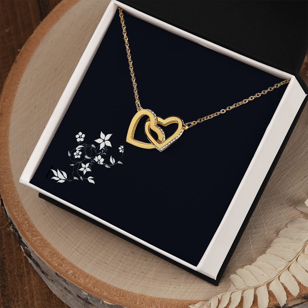 Interlocking Never-Ending Love Hearts Pendant Necklace