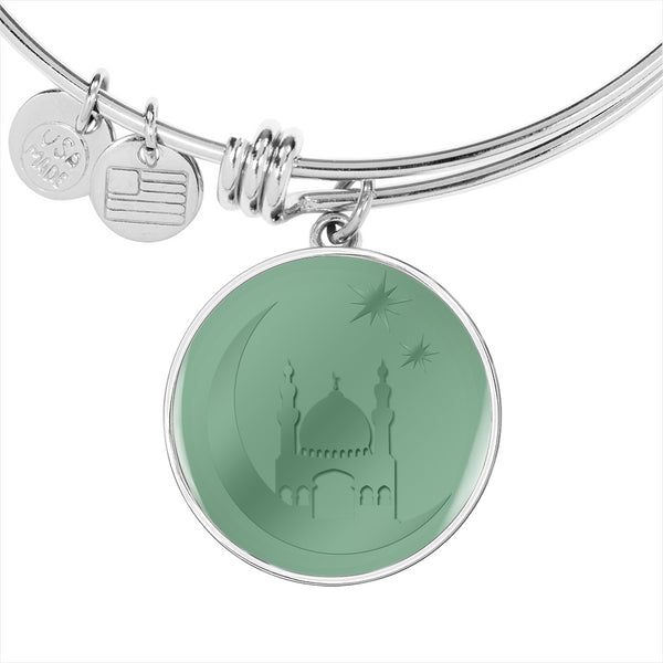 Mosque | Islam Charm with Adjustable Bangle Bracelet