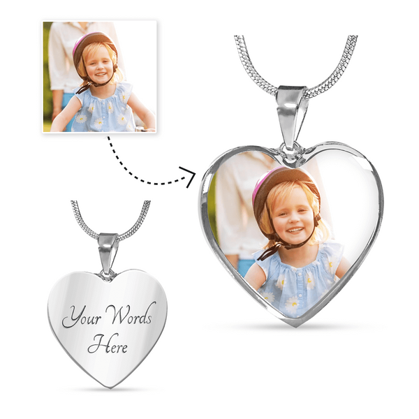 Personalized Custom Heart Pendant with Luxury Necklace - One-of-a-Kind, Memorable Keepsake